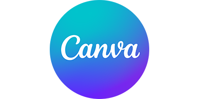 Canva logo links to website