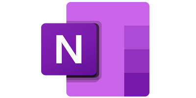 Microsoft OneNote logo links to website
