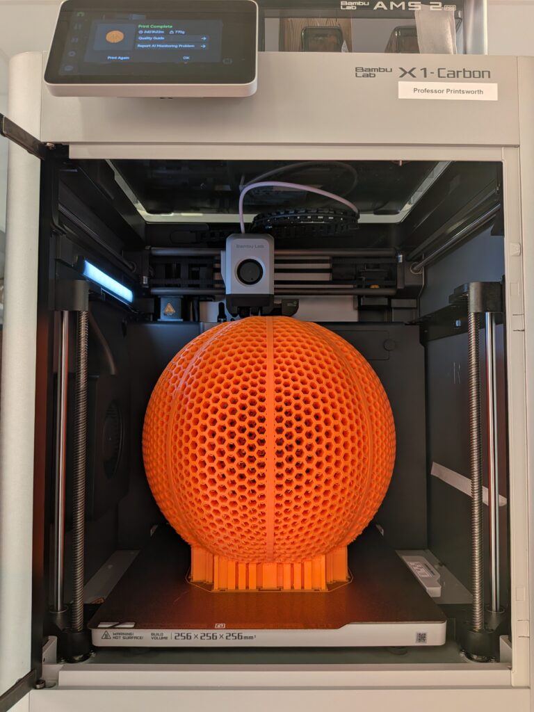 Airless Basketball in the 3D printer