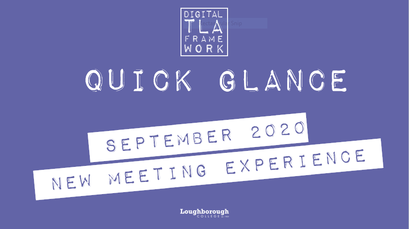 Quick Glance – New Meeting Experience with Microsoft Teams