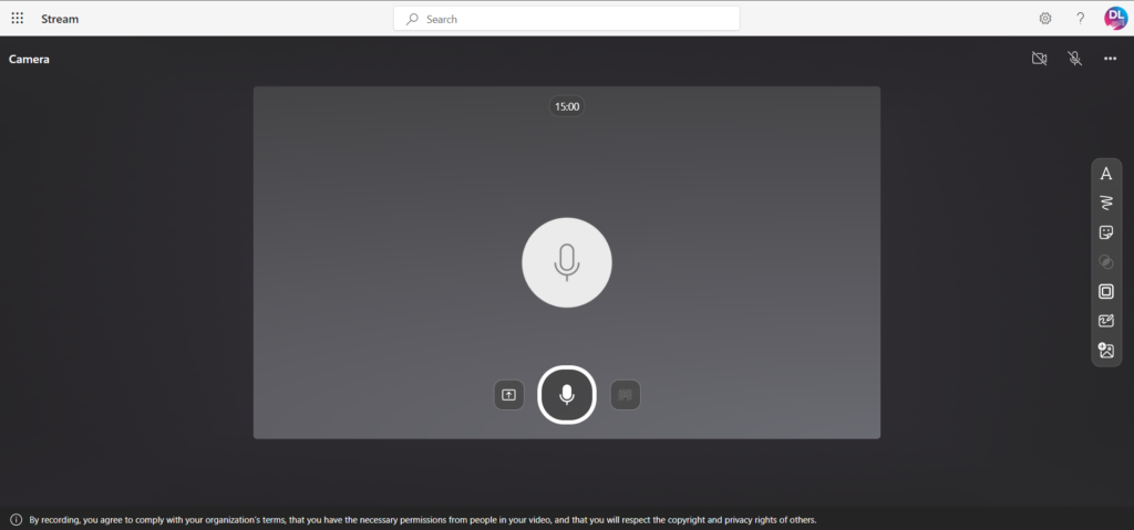 Screenshot of Stream recording window